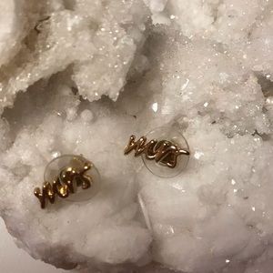 Kate Spade “Mrs” earrings